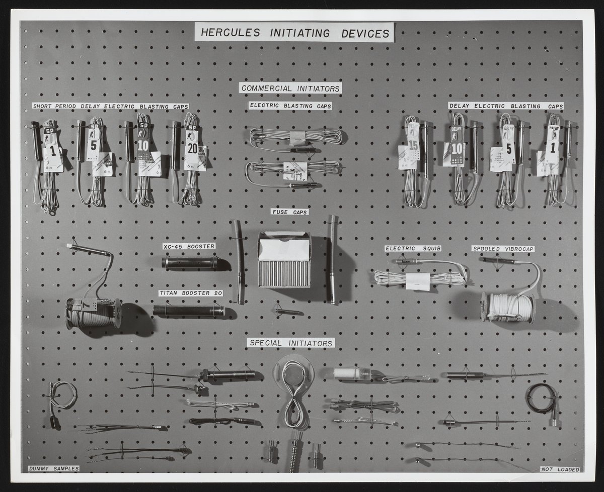 Display of products manufactured at Hercules Port Ewen plant - Science  History Institute Digital Collections