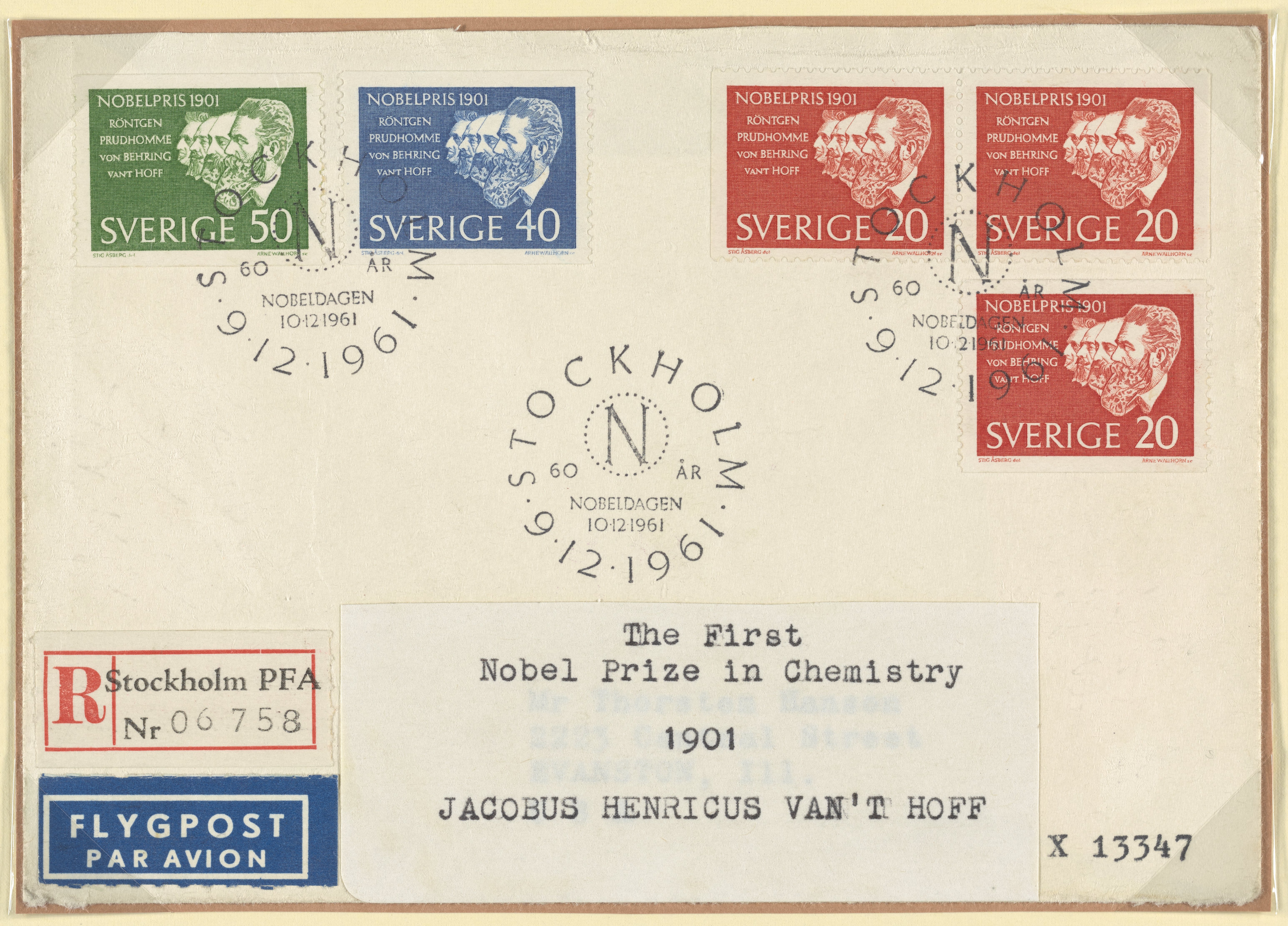 postage stamp on envelope