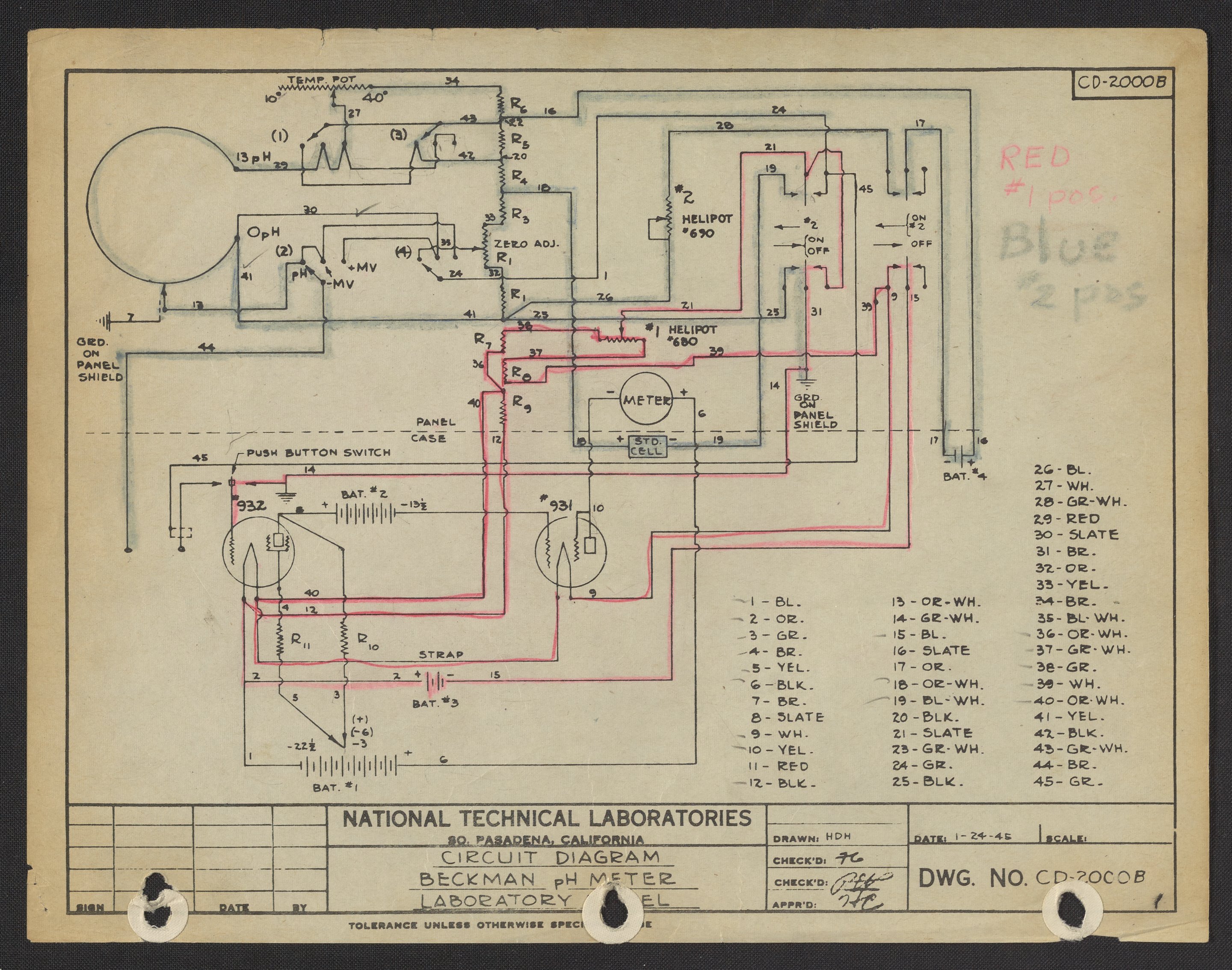 Circuit Diagram, Beckman pH Meter, Laboratory Model - Science History  Institute Digital Collections