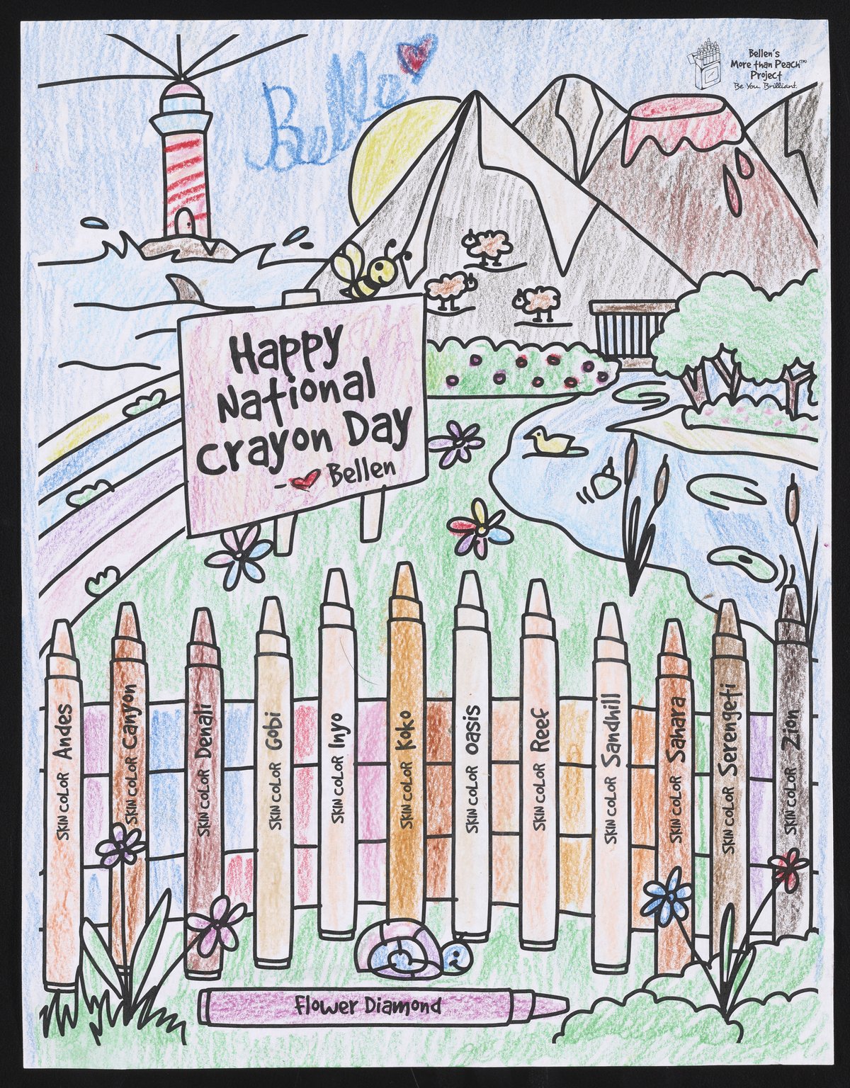 Crayons Coloring Page, Kids Coloring Pages