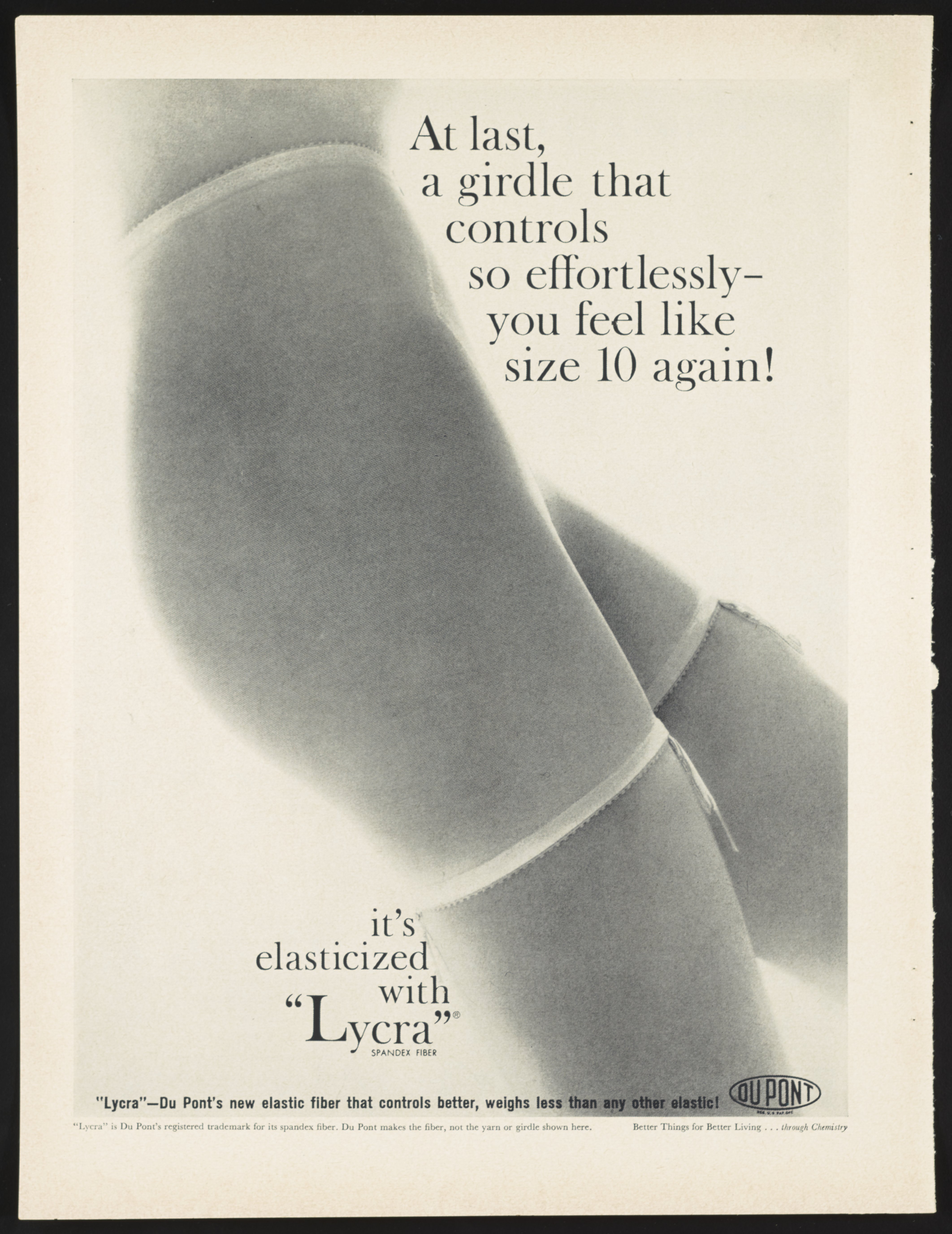 Original Vintage Advertisement for 1966 Lycra Spandex Girdle