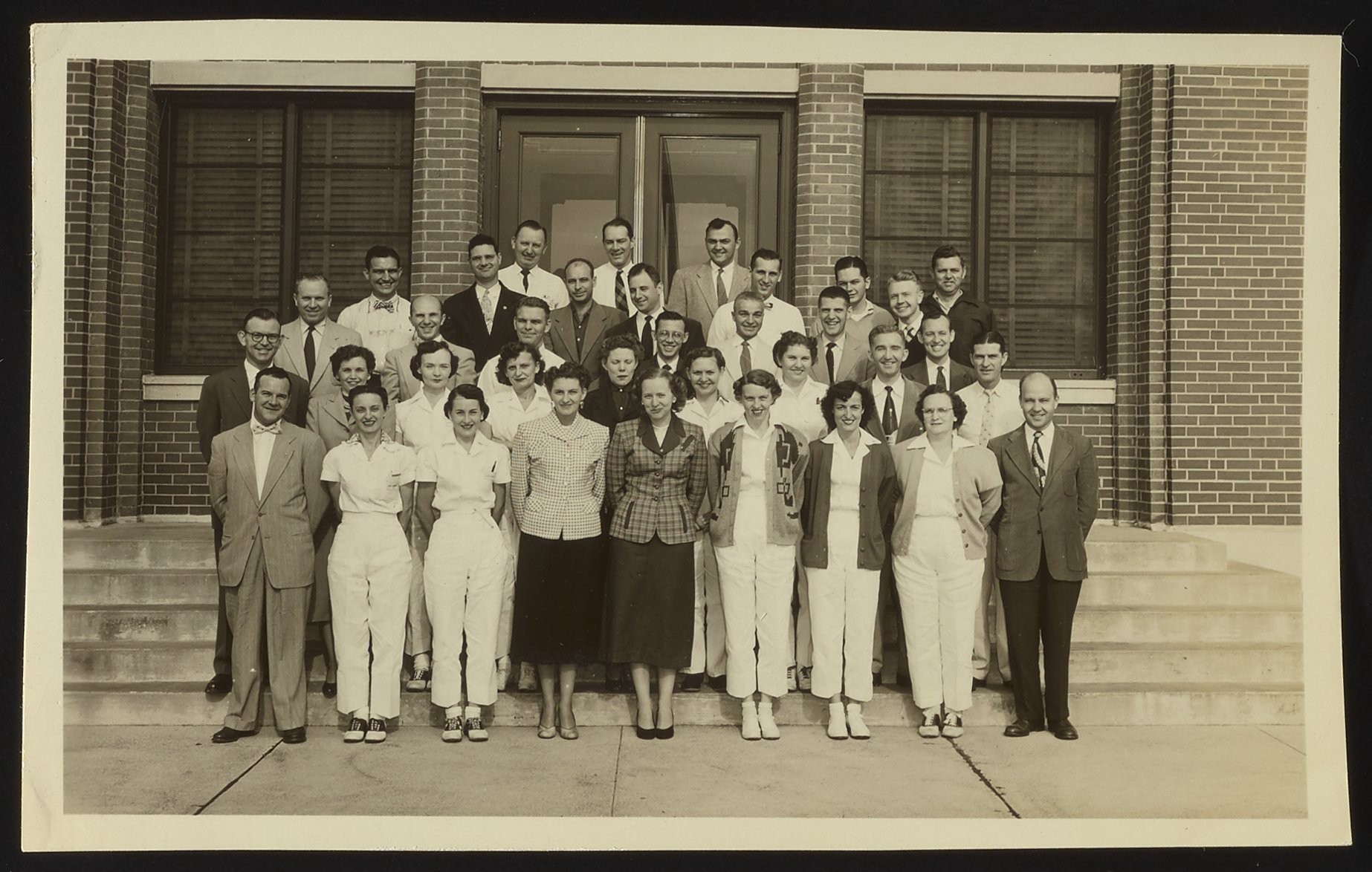 Group photograph of staff at nylon plant in Martinsville, Virginia -  Science History Institute Digital Collections