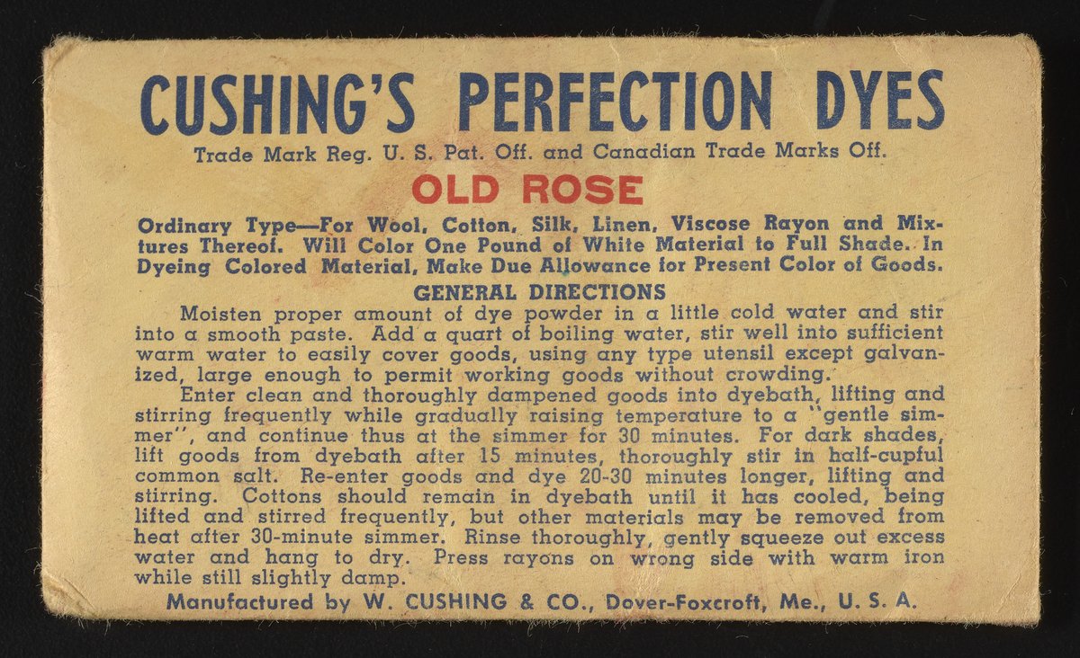 Mint Green Dye W. Cushing Co.